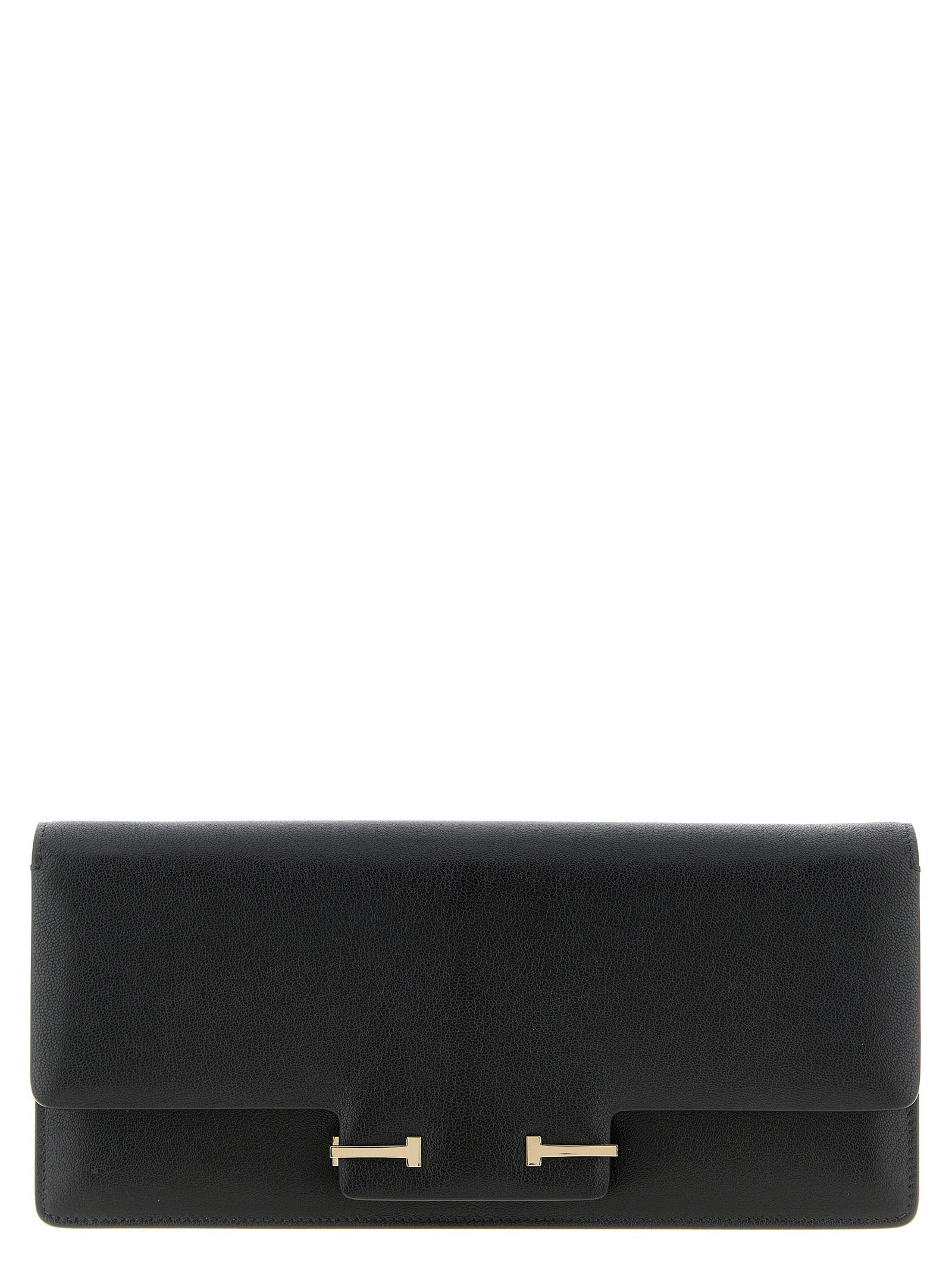 Tom Ford Supple Grain Leather Shoulder Bag — Black