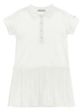Moncler Enfant Piqué Cotton Polo Polo Dress — White
