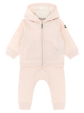 Moncler Enfant Logo-Embroidered Brushed Cotton Sweatshirt — Pink