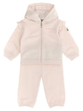 Moncler Enfant Ruffled Cotton Gauze Hoodie — Pink
