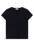 Moncler Enfant Logo-Embroidered Cotton Jersey T-shirt — Black