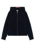 Moncler Enfant Logo-Patch Brushed Cotton Hoodie — Black