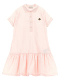 Moncler Enfant Cotton Polo Dress — Pink