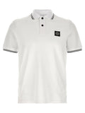 Stone Island Organic Cotton Polo Shirt — White