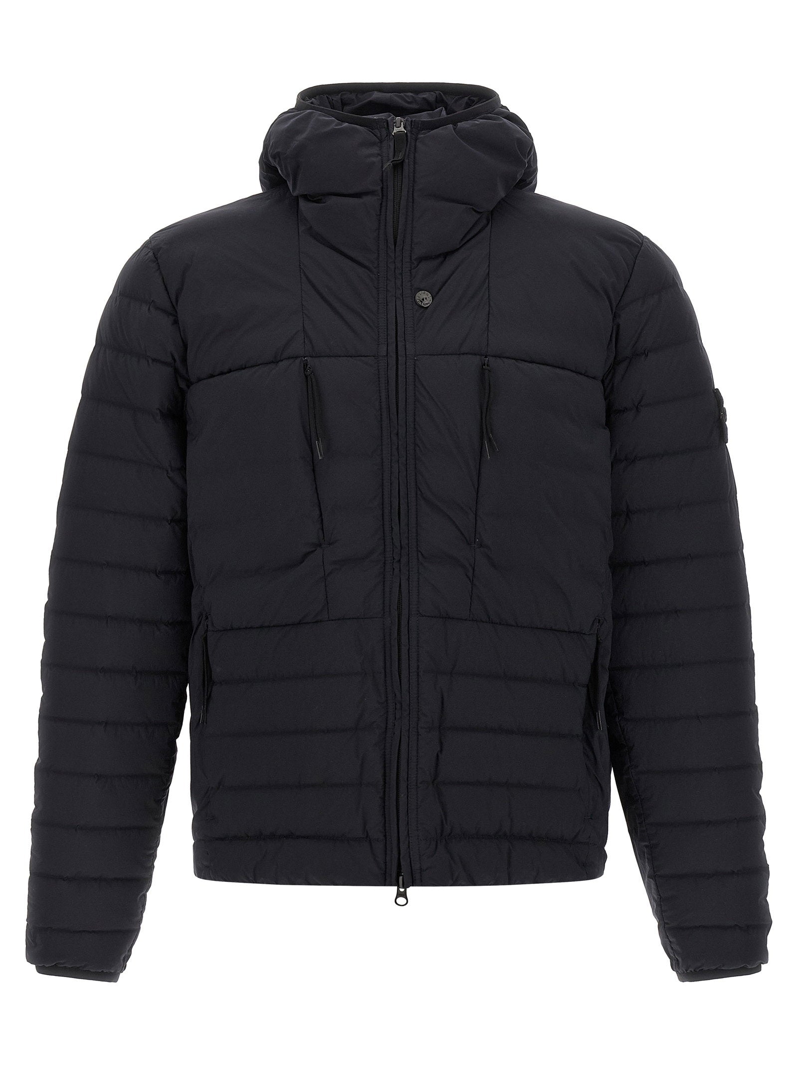 Stone Island Goose-Feather Padded Down Jacket — Black