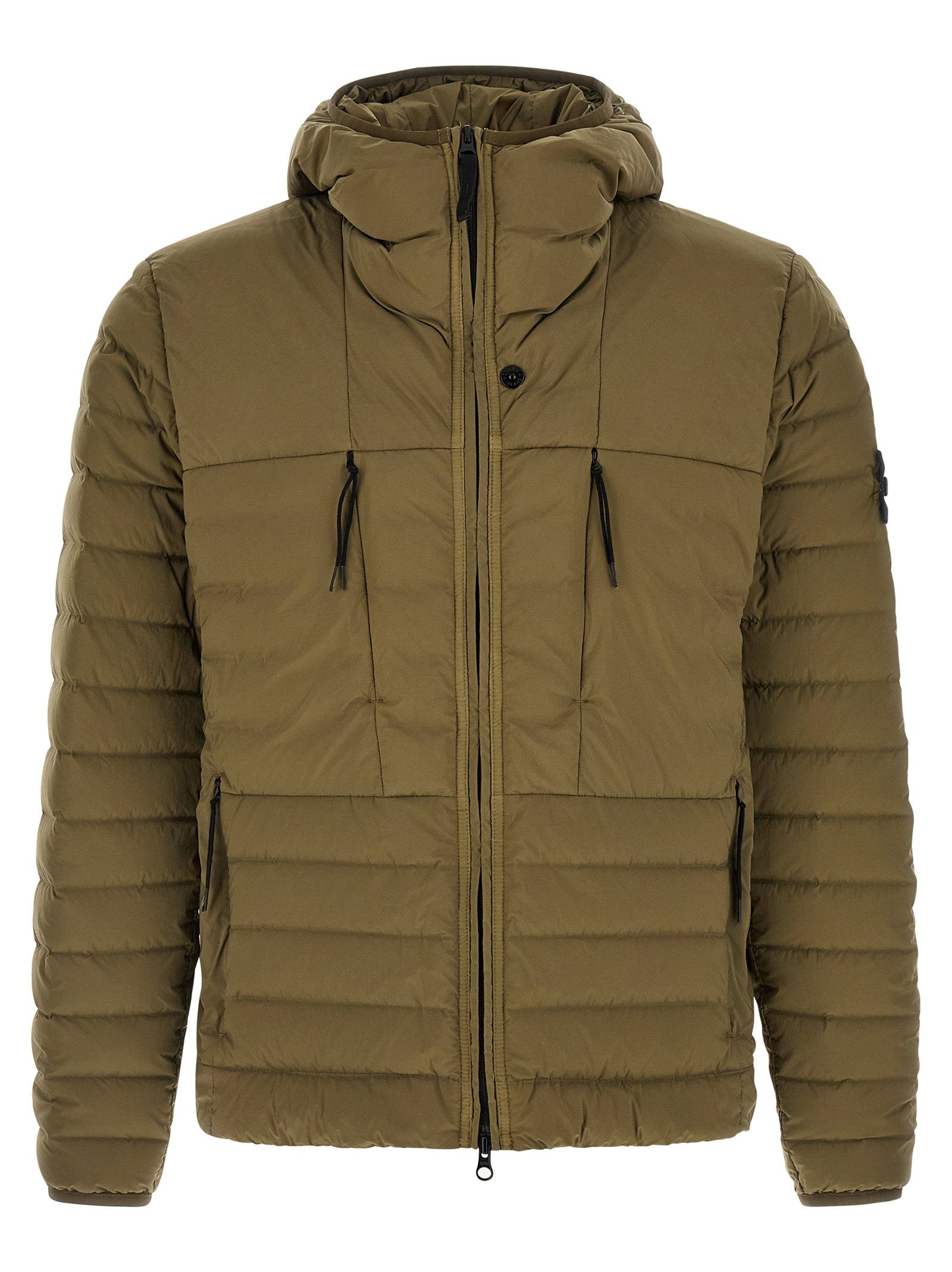 Stone Island Goose Down-Padded Down Jacket — Olive