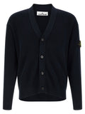 Stone Island Ribbed Organic Cotton Cardigan — Black