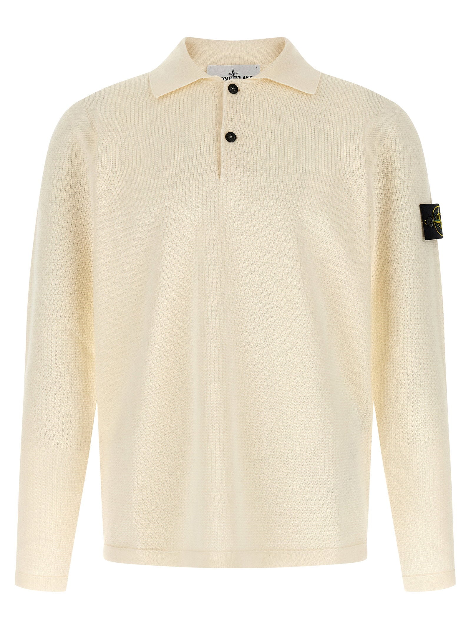 Stone Island Organic Cotton Polo Shirt — Cream