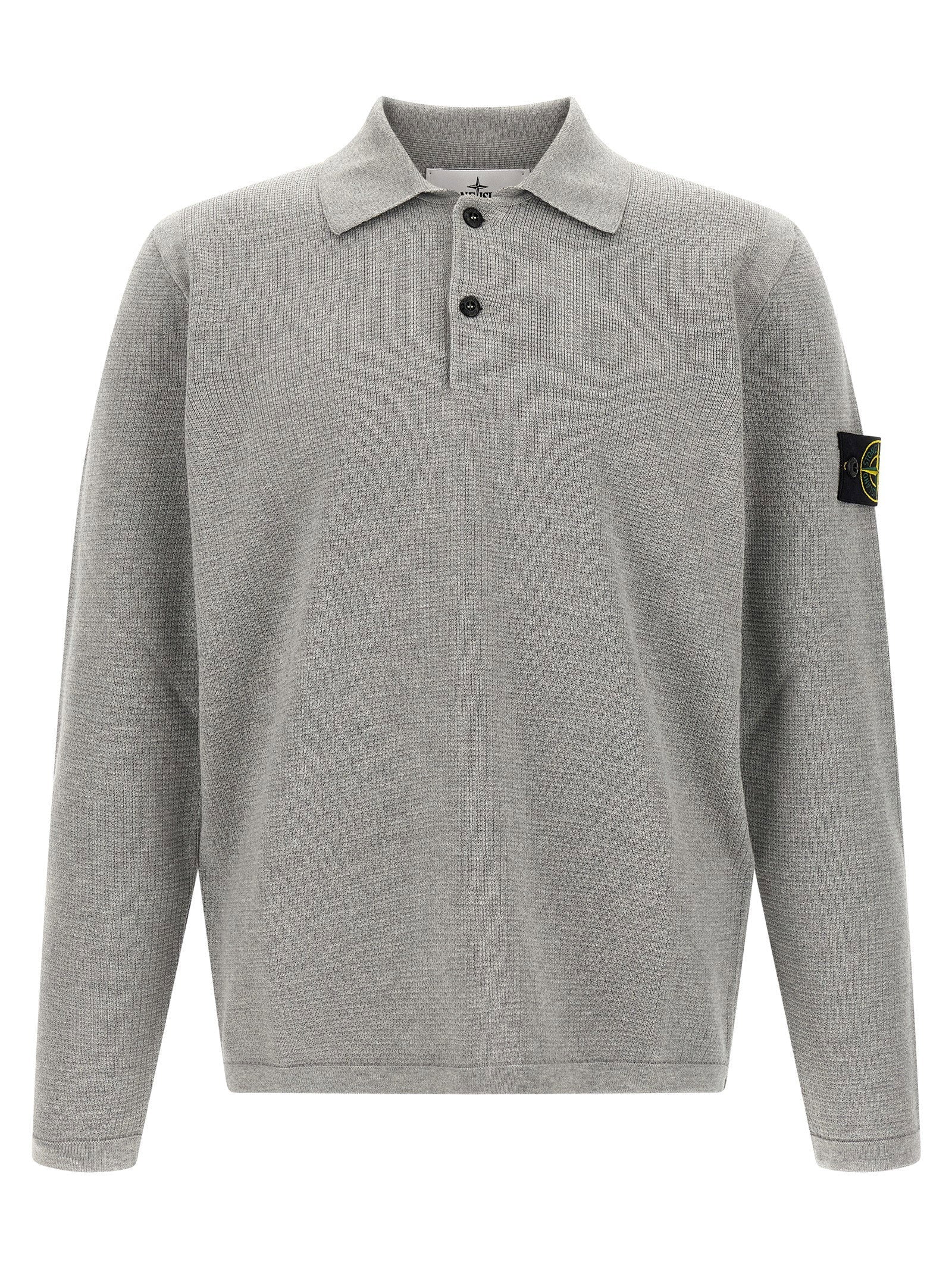 Stone Island Organic Cotton Polo Shirt — Gray