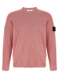 Stone Island Ribbed Bouclé Cotton Sweater — rose