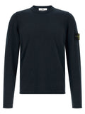 Stone Island Shaved Cotton-Nylon Knit Sweater — Black