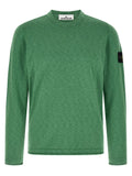 Stone Island Cotton-Nylon Blend Knit Sweater — Green