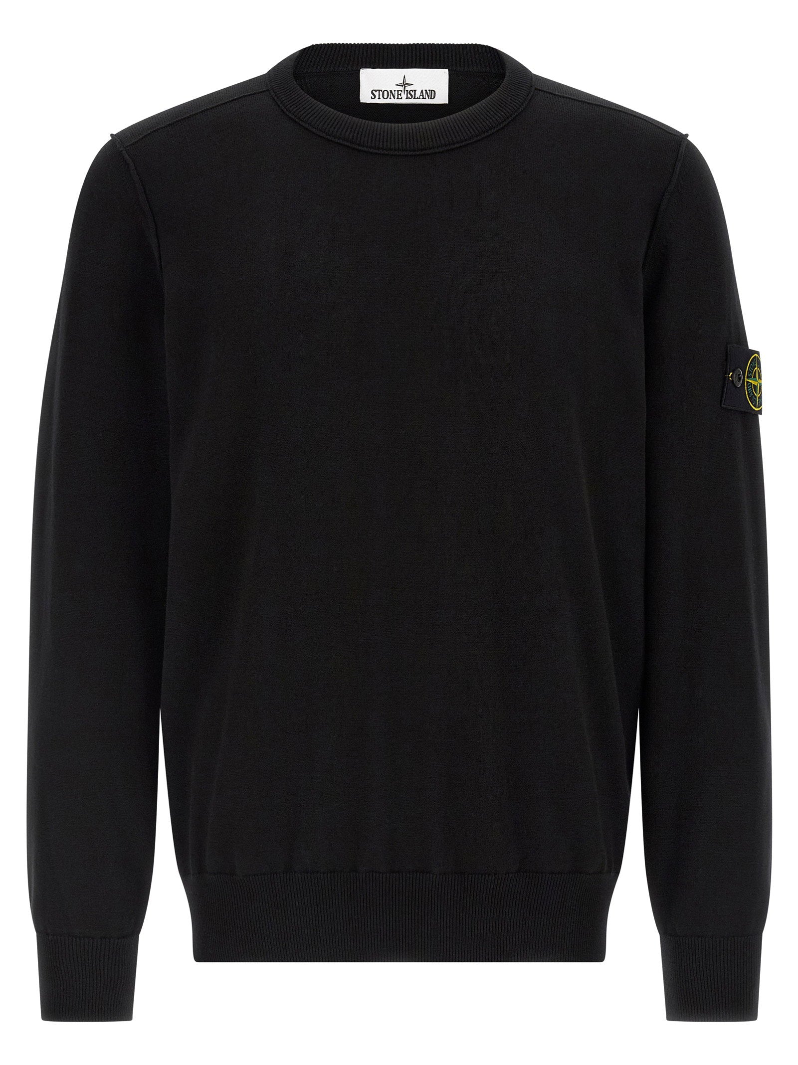 Stone Island Cotton Crewneck Sweater — Black