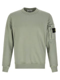 Stone Island Cotton Crew Neck Sweatshirt — Sage