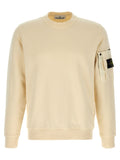 Stone Island Crew Neck Sweatshirt — Cream