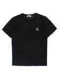 Camiseta Stone Island Junior con parche del logo — Negro