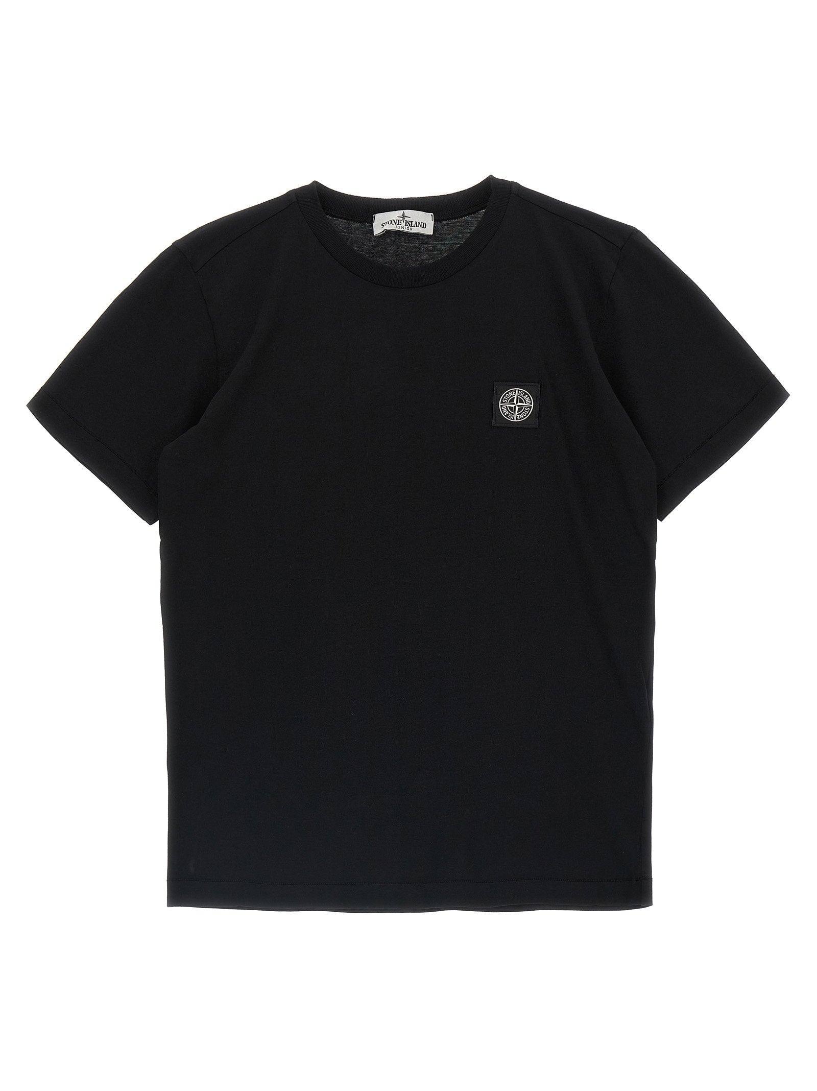 Stone Island Junior Logo Patch T-Shirt — Black