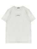 Stone Island Junior Logo-Printed Cotton T-Shirt — White