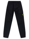 Stone Island Junior Stretch Cotton Cargo Pants — Black