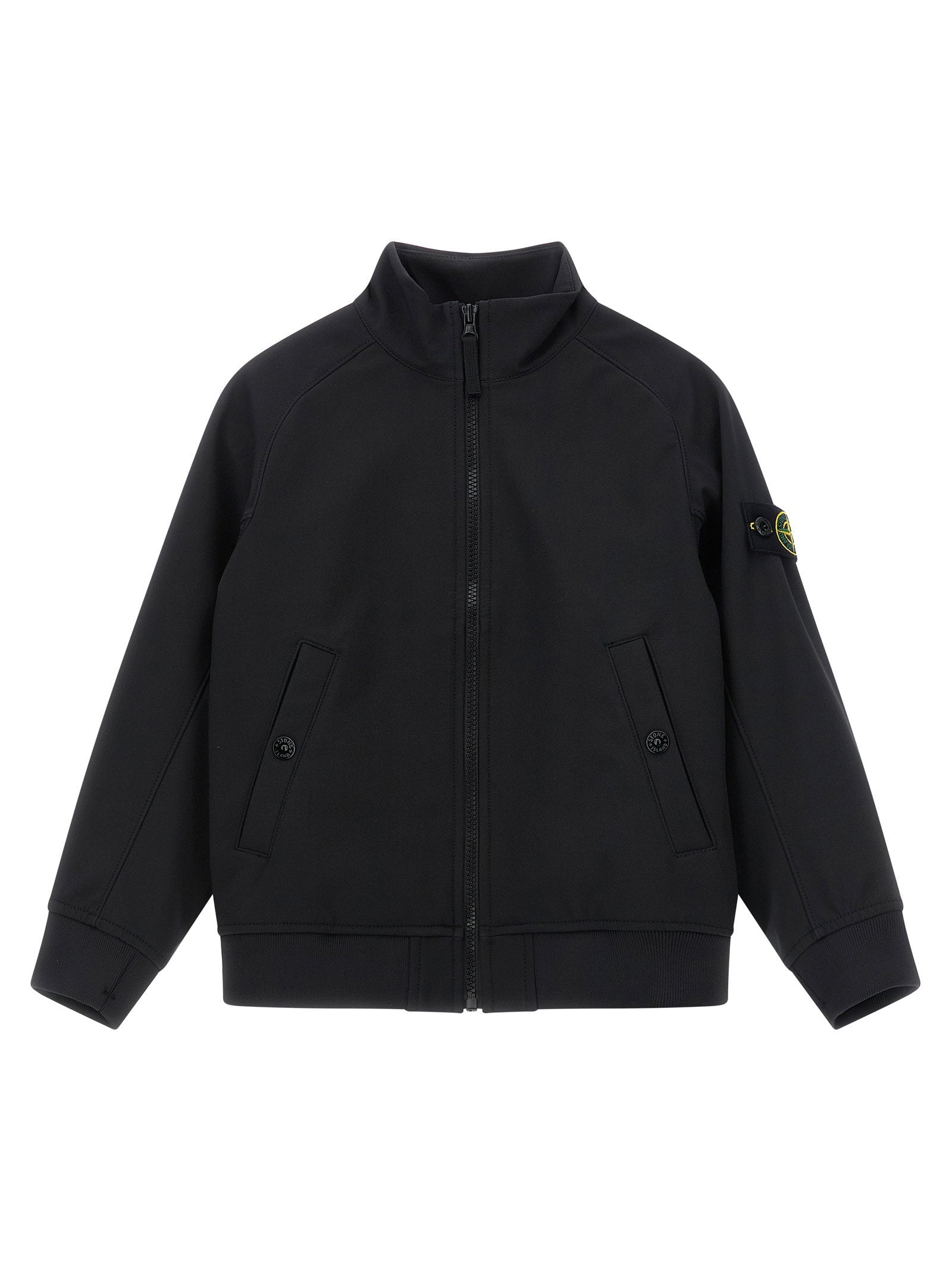 Stone Island Junior Technical Three-Layer Waterproof Jacket — Black