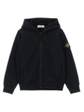 Stone Island Junior Organic Cotton Logo-Patch Hoodie — Black