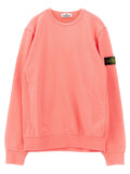 Stone Island Junior Organic Cotton Garment-Dyed Sweatshirt — Pink