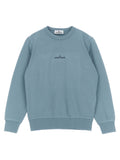 Stone Island Junior Logo-Embroidered Sweatshirt — Blue