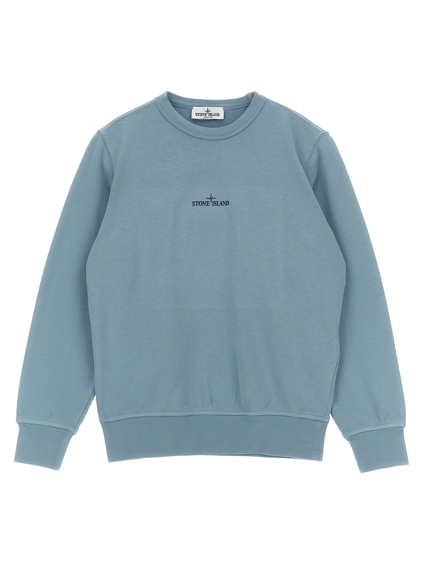 Stone Island Junior Logo-Embroidered Sweatshirt — Blue