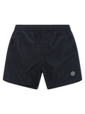 Stone Island Junior Compass Logo Swim Shorts — Navy