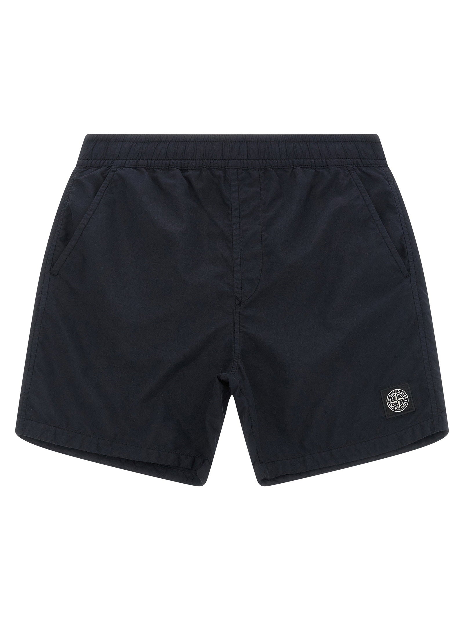 Stone Island Junior Compass Logo Swim Shorts — Navy