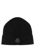 Moncler Basket Stitch Wool-Cashmere Beanie — Black