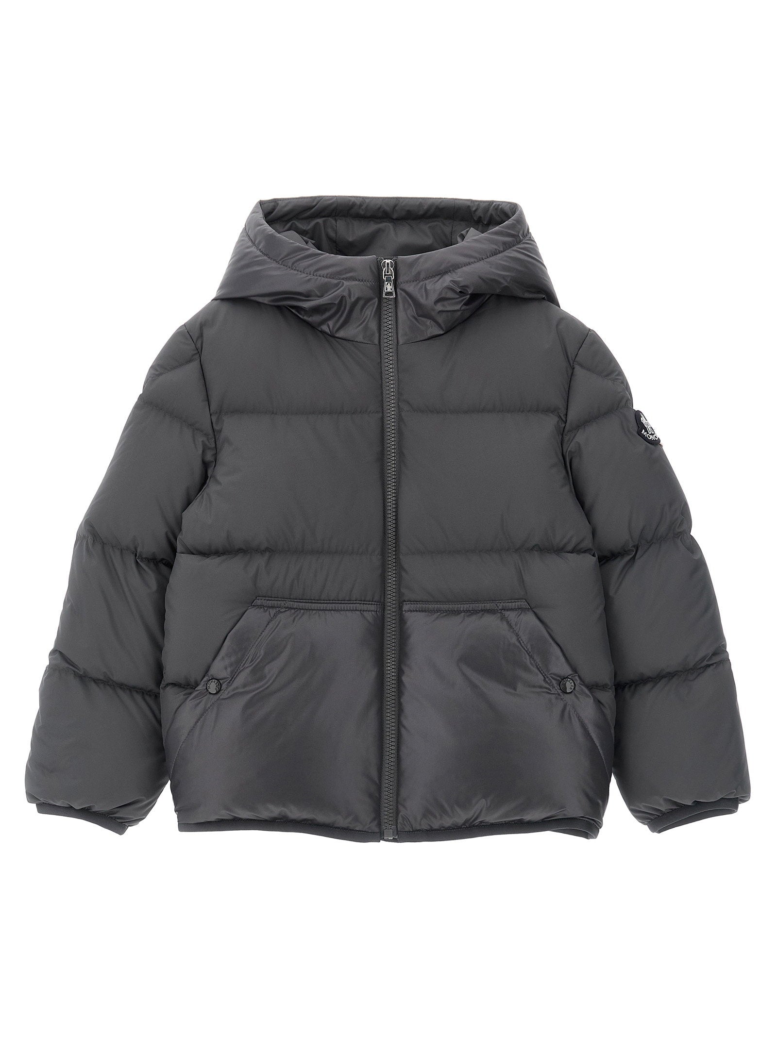 Moncler Enfant Barin Down Jacket — Charcoal