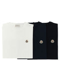 Moncler Enfant Logo-Patch Cotton T-Shirt — White, Navy, Black