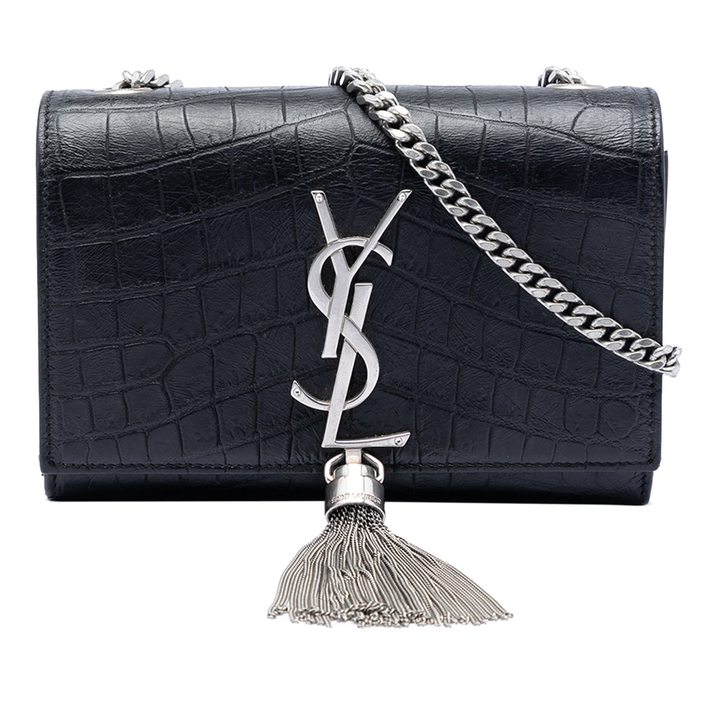 Small Embossed Kate Tassel Crossbody Bag