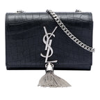 Small Embossed Kate Tassel Crossbody Bag