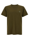Stone Island Badge Logo Cotton T-shirt — Olive