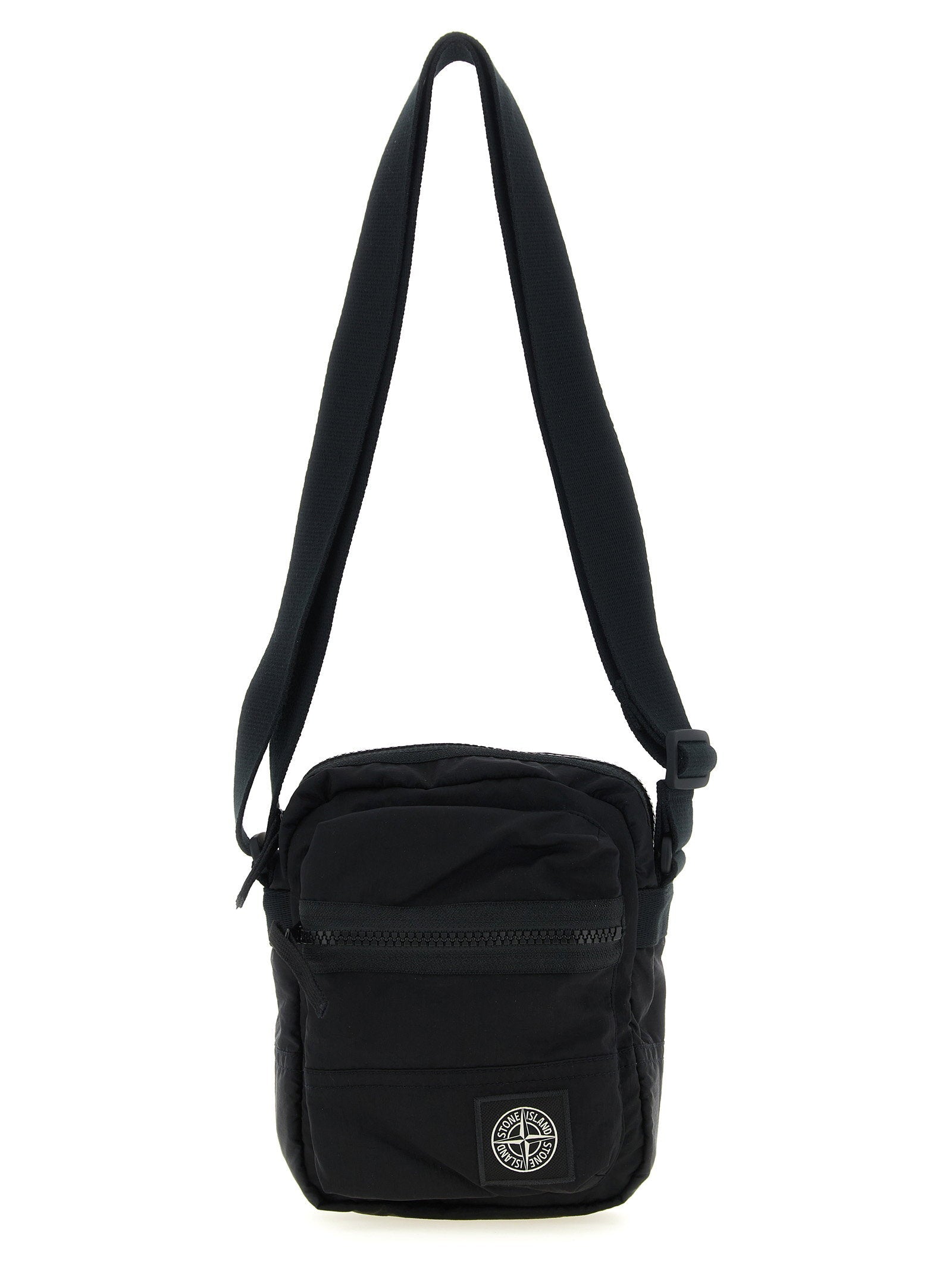 Stone Island Econyl Nylon Crossbody Bag — Black