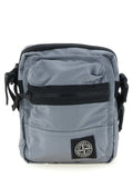 Stone Island Compass-Patch Nylon Crossbody Bag — Grey
