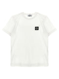 Stone Island Junior Compass Logo Patch T-Shirt — White