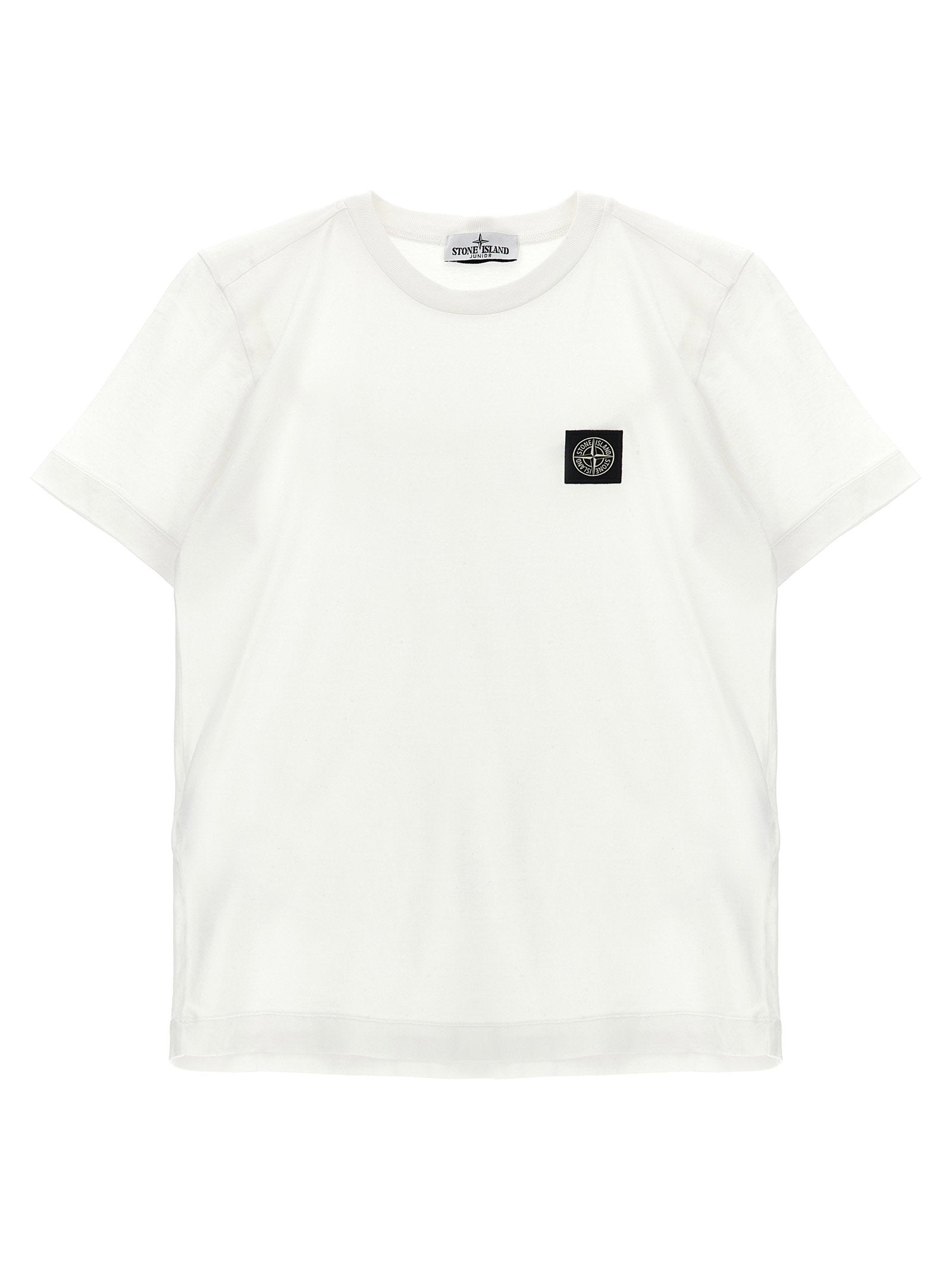 Stone Island Junior Compass Logo Patch T-Shirt — White