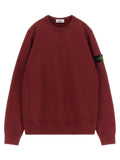 Stone Island Junior Badge Logo Crew Neck Sweatshirt — Burgundy