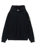 Stone Island Junior Logo-Embroidered Hoodie — black