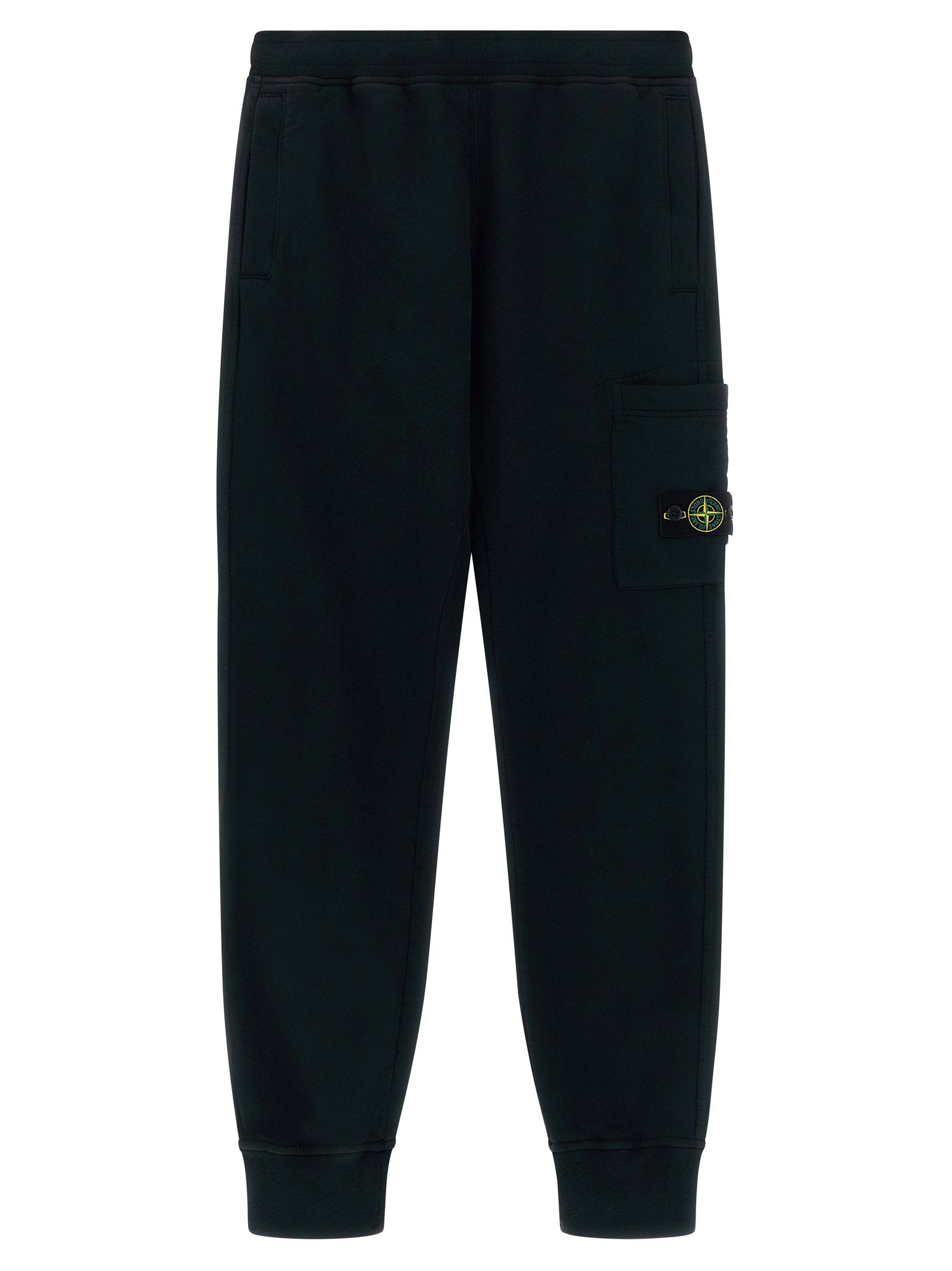 Stone Island Junior Badge Logo Cargo Joggers — Black
