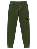 Stone Island Junior Cargo Pocket with Badge Logo Joggers — olive green