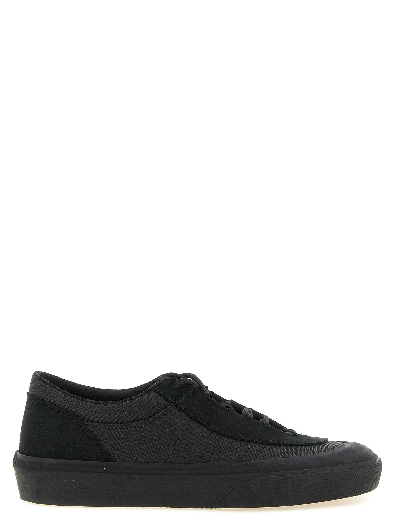 Stone Island Canvas and Suede Low-Top Sneaker — Black