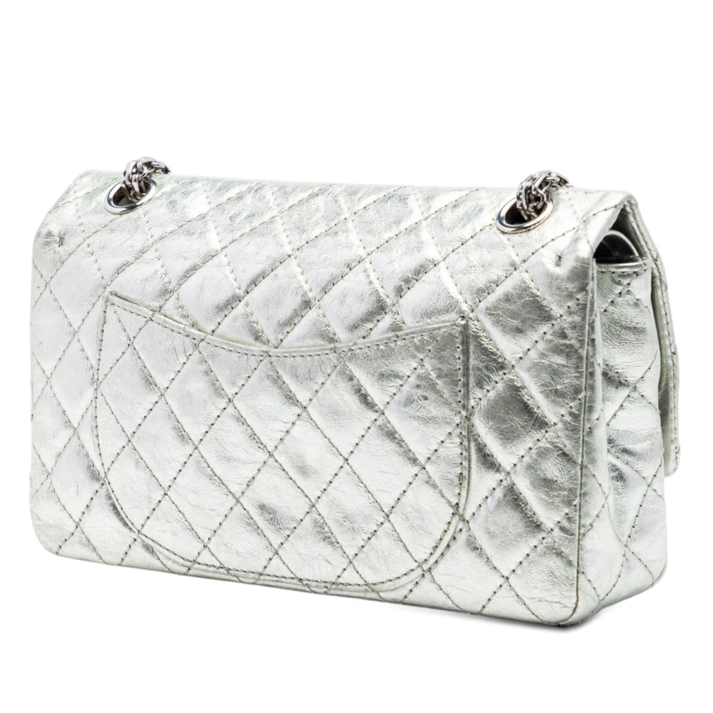 Metallic Aged Calfskin Reissue 2.55 Double Flap 225
