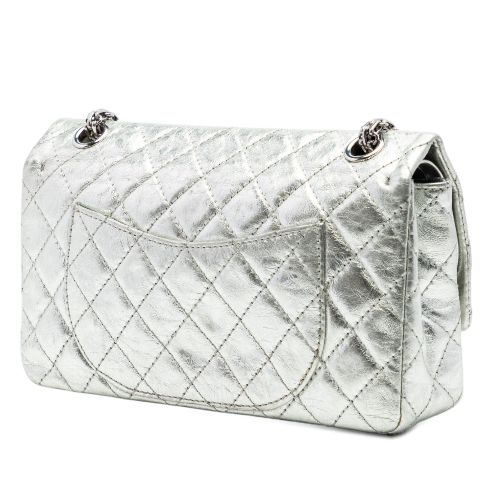 Metallic Aged Calfskin Reissue 2.55 Double Flap 225