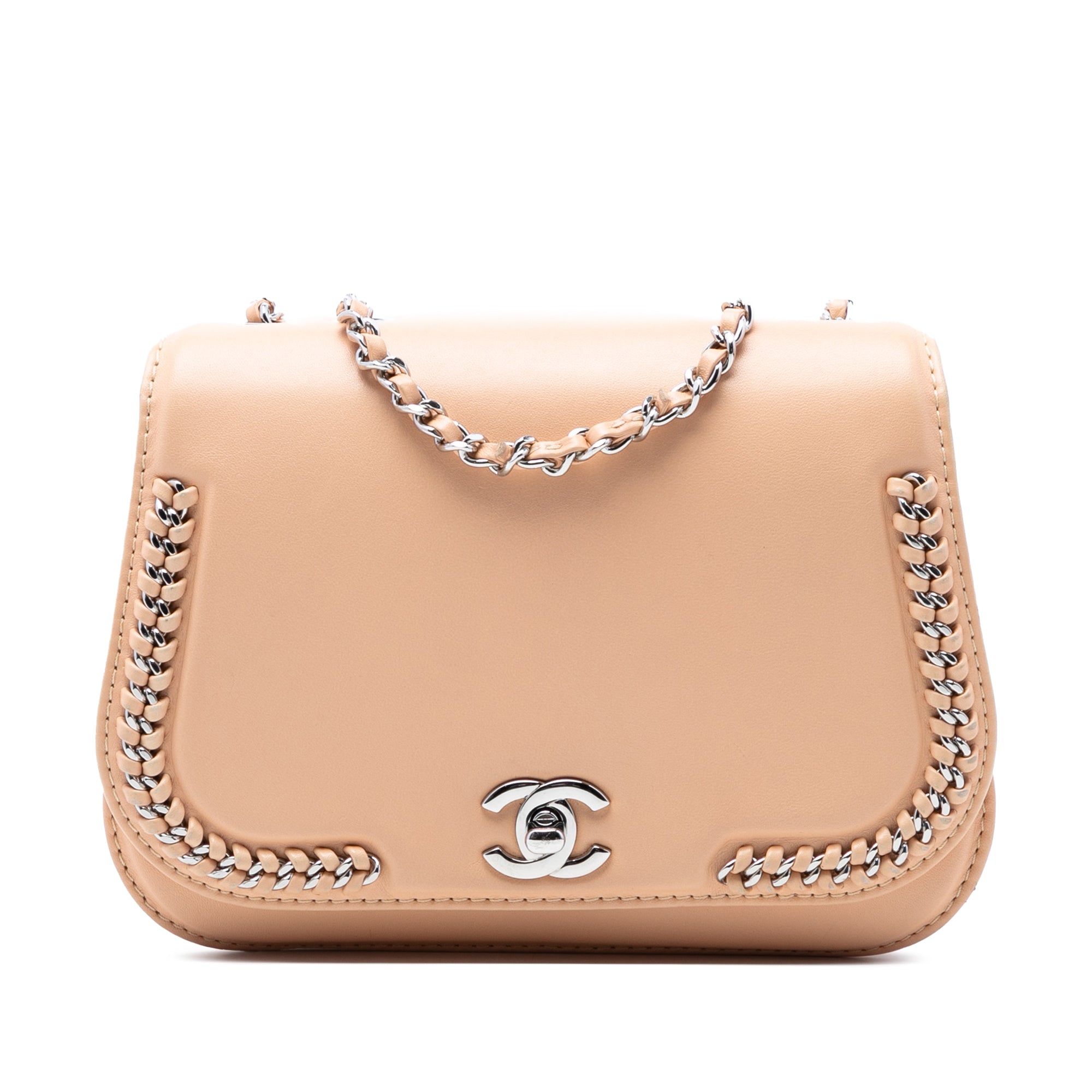 Small Calfskin Braided Chic Flap