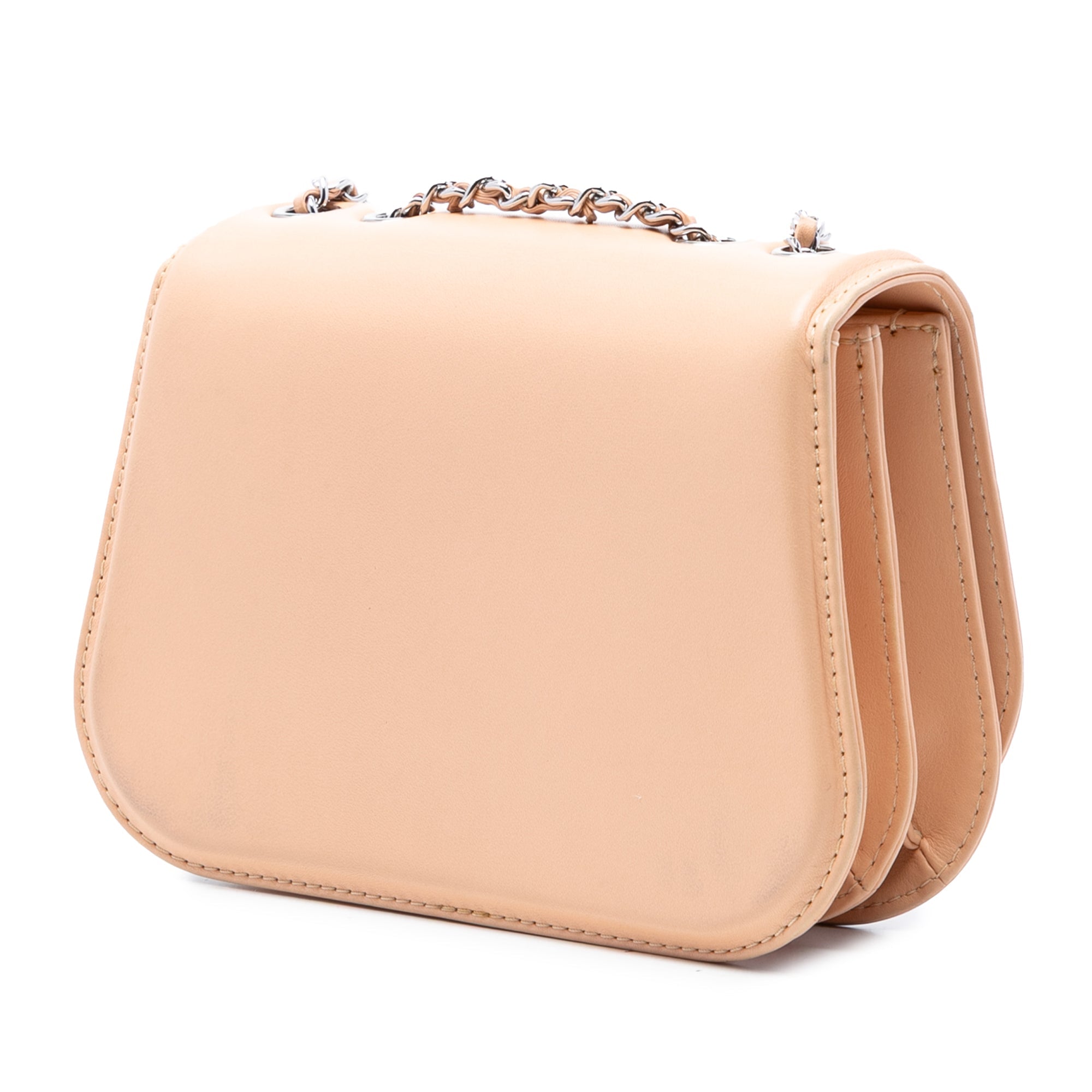 Small Calfskin Braided Chic Flap