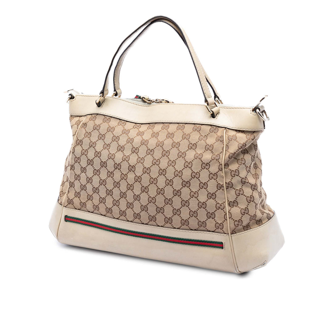 GG Canvas Web Mayfair Satchel